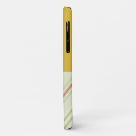 Monogramm Farbiges Retromuster und Farbe gelb Case-Mate iPhone Hülle (Hinten/Links)