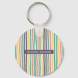 Monogramm Farblinien Moderner Minimalistischer Sch Schlüsselanhänger