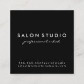 Monogramm-Farbpinsel | Moderne Kunst Quadratische Visitenkarte (Rückseite)