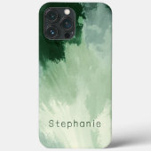 Monogramm Farbtöne für grünes Wasser Abstrakt Case-Mate iPhone Hülle (Rückseite)