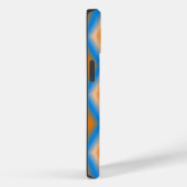 Monogramm Farbverlauf orange blaue Diamantformen Case-Mate iPhone Hülle (Rückseite / Rechts)