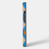 Monogramm Farbverlauf orange blaue Diamantformen Case-Mate iPhone Hülle (Rückseite / Links)