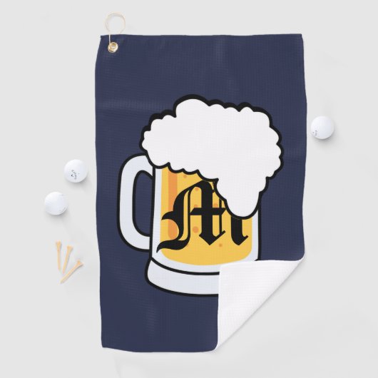 Monogramm-Fassbier-Tasse Golfhandtuch (Insitu)