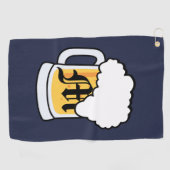 Monogramm-Fassbier-Tasse Golfhandtuch (Horizontal)