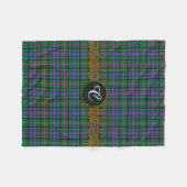 Monogramm-FassbinderTartan Fleecedecke (Vorderseite (Horizontal))