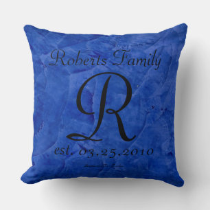 Monogramm-Faux-Finish-Muster Kissen