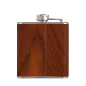 Monogramm Faux-Holz Flachmann (Rückseite)