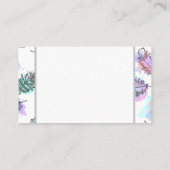 Monogramm | Feathers Boho Pattern Visitenkarte (Rückseite)