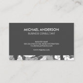 Monogramm | Feathers | QR-Code Visitenkarte (Rückseite)