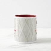 Monogramm-Feststrickpullover Weihnachten Tasse (Zentrum)