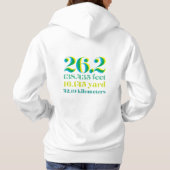 Monogramm Fett 26,2 Marathon Laufstrecke Hoodie (Rückseite)