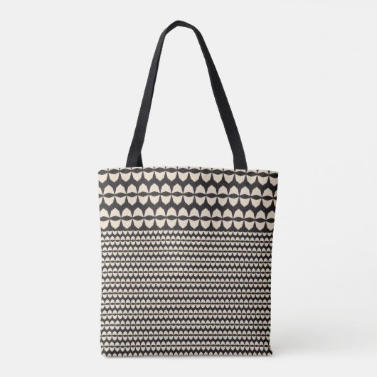 Monogramm fett geometrisches Muster boho Tasche (Rückseite)
