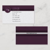 Monogramm-Finanzplaner - Visitenkarte (Vorne/Hinten)