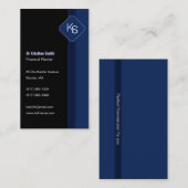 Monogramm-Finanzplaner - Visitenkarte (Vorne/Hinten)