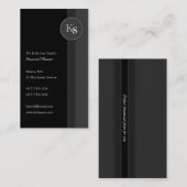 Monogramm-Finanzplaner - Visitenkarte (Vorne/Hinten)