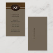 Monogramm-Finanzplaner - Visitenkarte (Vorne/Hinten)