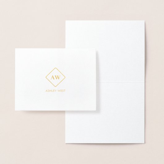 Monogramm / Firmenlogo / Branding Gold Foil Card Folienkarte (Anzeige)