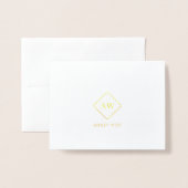 Monogramm / Firmenlogo / Branding Gold Foil Card Folienkarte (Vorderseite mit Umschlag)