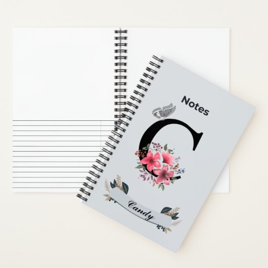 Monogramm-Flachbildschirm - Personalisiert Notizblock (Innen)