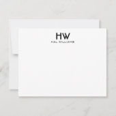 Monogramm-Flachnotizkarte Mitteilungskarte (Vorderseite)