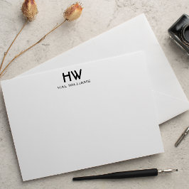 Monogramm-Flachnotizkarte Mitteilungskarte