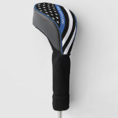 Monogramm-Flag der dünnen blauen Linie Golf Headcover (angewinkelt)