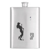 Monogramm-Flasche für das Golfdesign Flachmann (Vorderseite)