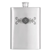 Monogramm-Flasche für dekorative Rollen Flachmann (Vorderseite)