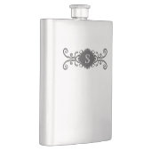 Monogramm-Flasche für dekorative Rollen Flachmann (Rechts)