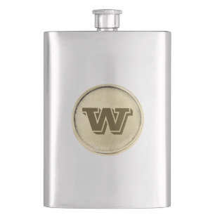 Monogramm-Flasche für den Gold Round-Western Flachmann
