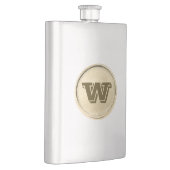 Monogramm-Flasche für den Gold Round-Western Flachmann (Rechts)