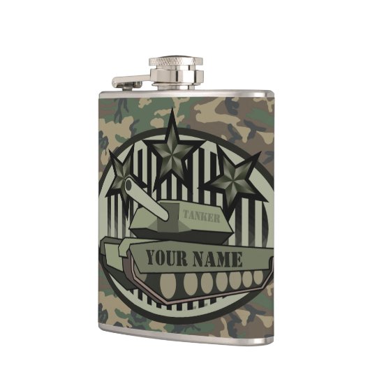 Monogramm-Flasche für die personalisierte Camoufla Flachmann (Links)