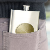 Monogramm-Flasche mit goldenen Blume Flachmann (Beispiel)