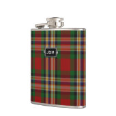 Monogramm Flasche mit MacGill Clan-Tartan Karomust Flachmann (Links)