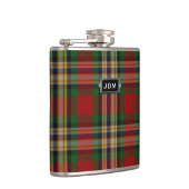 Monogramm Flasche mit MacGill Clan-Tartan Karomust Flachmann (Rechts)