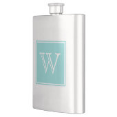 Monogramm-Flasche mit Türkischem Quadrat Flachmann (Links)
