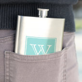 Monogramm-Flasche mit Türkischem Quadrat Flachmann (Beispiel)