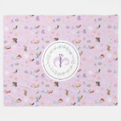 Monogramm Fleecedecke (Vorderseite (Horizontal))