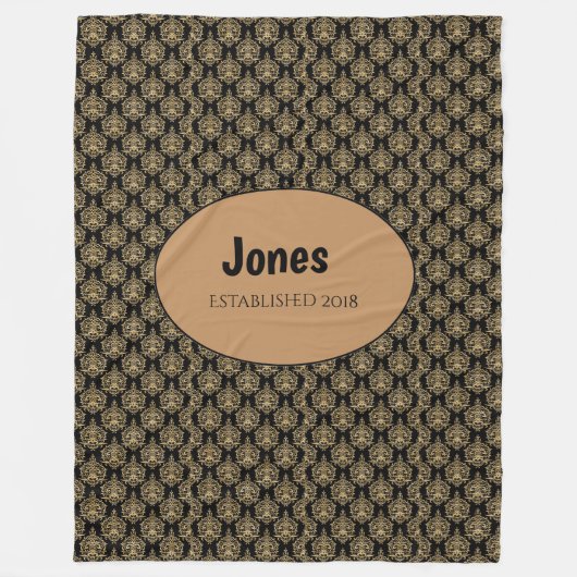 Monogramm Fleecedecke (Vorderseite)