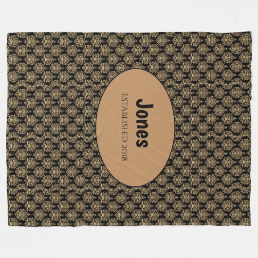 Monogramm Fleecedecke (Vorderseite (Horizontal))