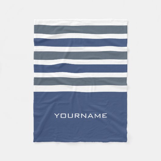 Monogramm-Fleecedecke der breiten Streifen Fleecedecke (Vorderseite)