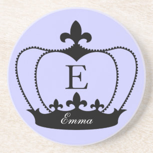 Monogramm Fleur-de-lis Kronenuntersetzer Untersetzer