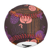 Monogramm Floral 2 2 Baseball (Rückseite)