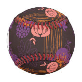 Monogramm Floral 2 2 Baseball (Vorderseite)