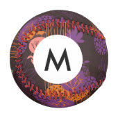 Monogramm Floral 2 2 Baseball (Vorderseite Links)