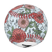 Monogramm Floral 3 Baseball (Rückseite)