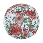 Monogramm Floral 3 Baseball (Vorderseite)