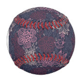 Monogramm Floral 4 3 Baseball (Vorderseite)