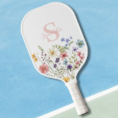Monogramm Floral Botanisches Pickleball-Paddel Pickleball Schläger