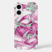 Monogramm Floral Case-Mate iPhone Hülle (Rückseite)